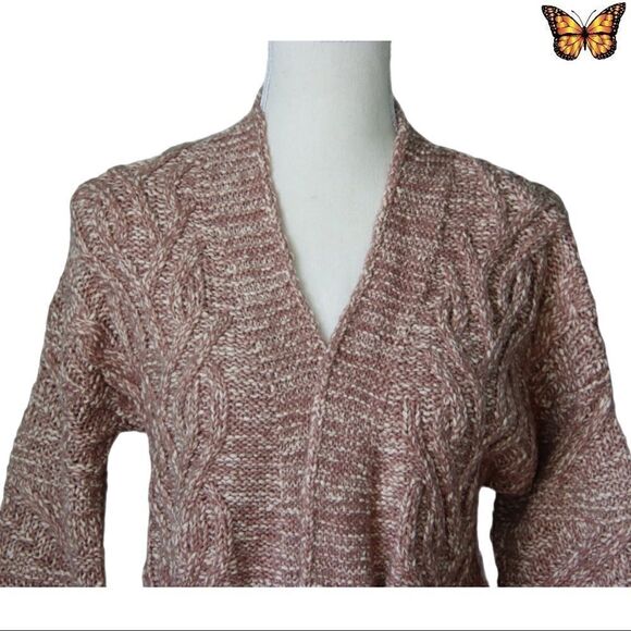 Kismet Bell Sleeve Cable Knit Cardigan Size Extra Small - Picture 2 of 6